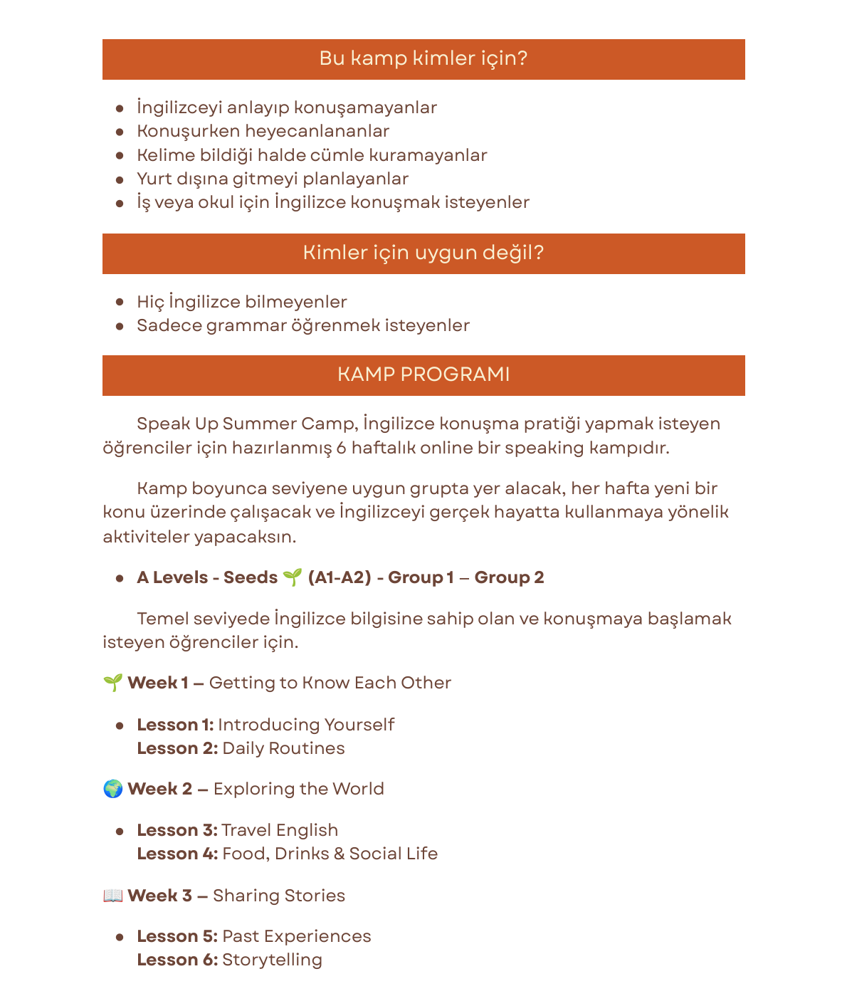 SpeakUP Summer Camp sayfa 2